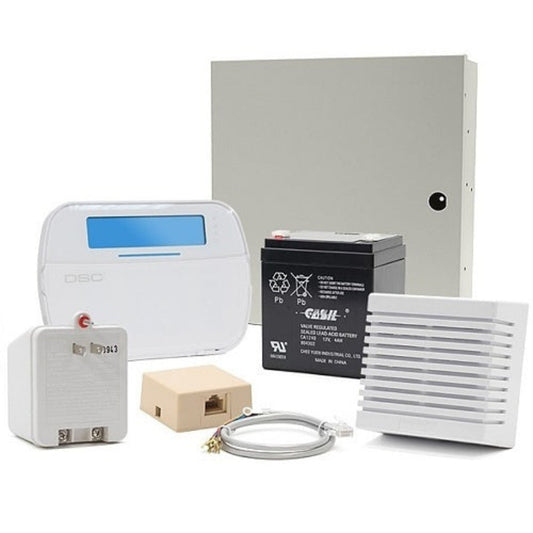 DSC HS32-119CAN PowerSeries Neo 32 Zone Security Control Panel Alarm Kit with Cabinet, Keypad, Battery, Transformer & Indoor Siren