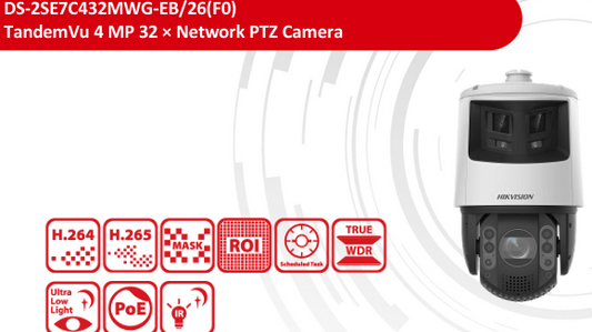 Hikvision DS-2SE7C432MWG-EB/26(F0) Pro Series 6+4MP Dual Lens 32x Tandemvu IP Speed Dome